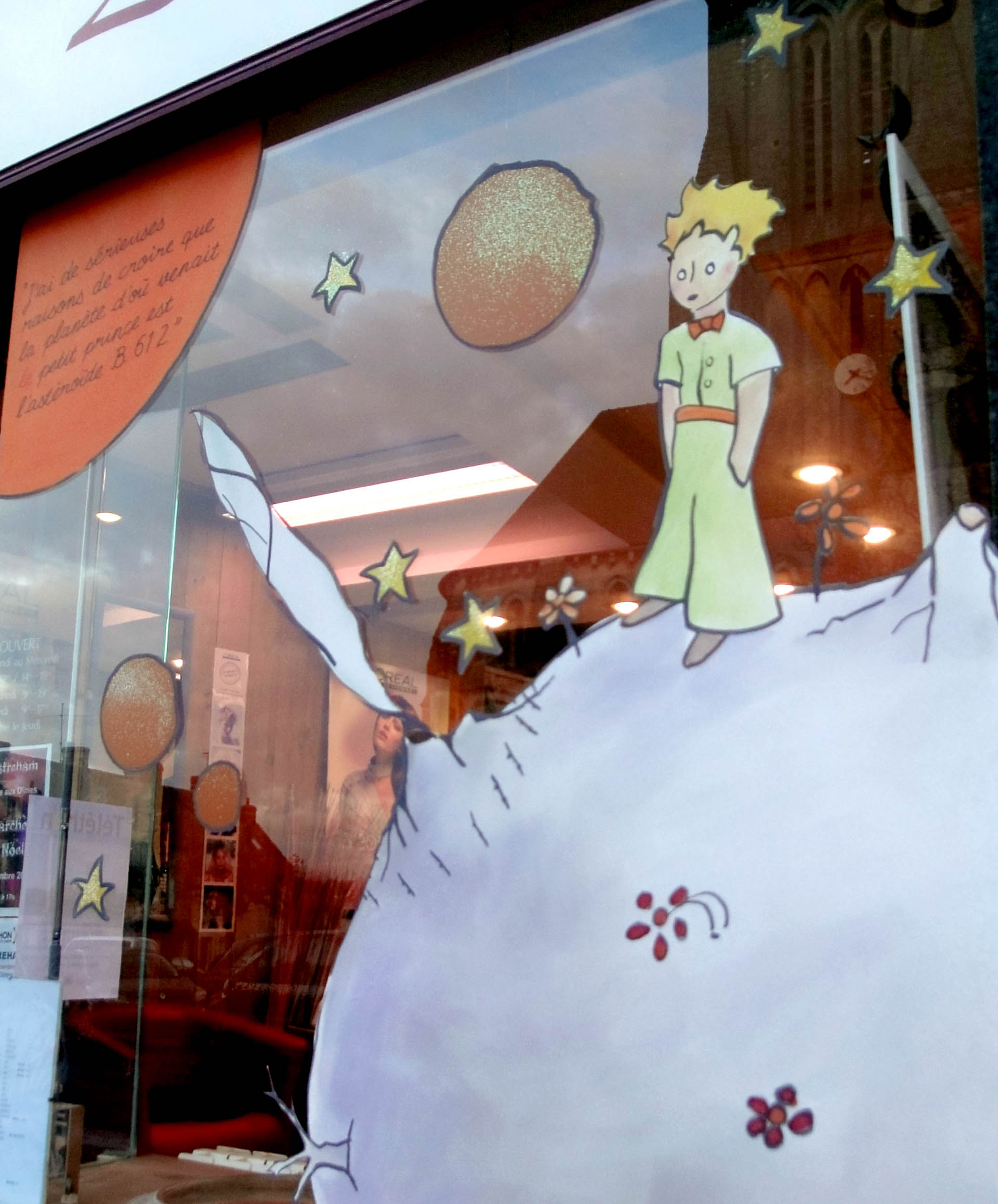 Décor de Noël inspiré du Petit Prince pour l’union commerciale