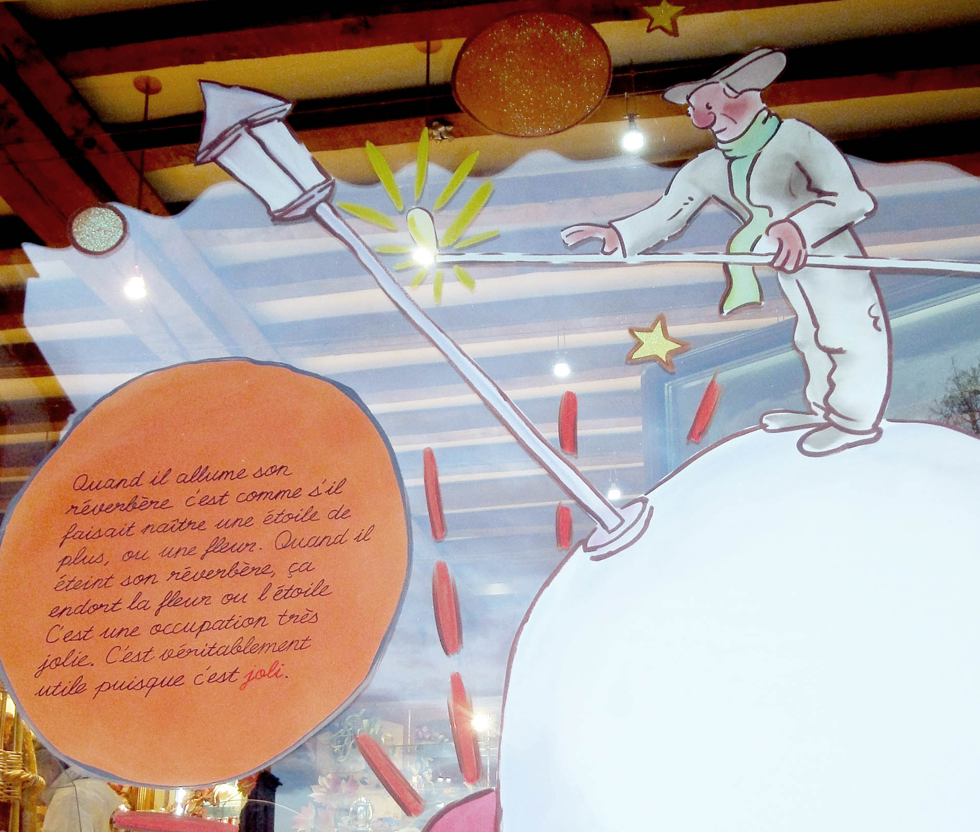 Décor de Noël inspiré du Petit Prince pour l’union commerciale