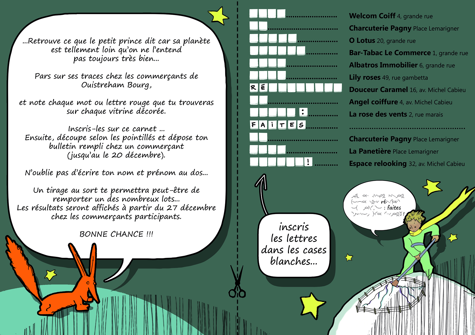 Décor de Noël inspiré du Petit Prince pour l’union commerciale